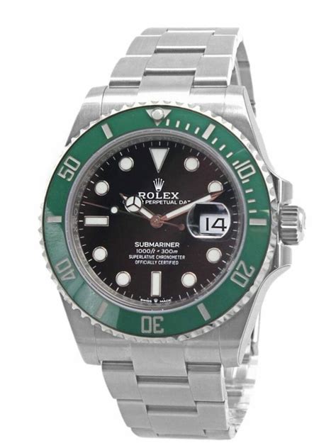 submariner black dial green bezel.